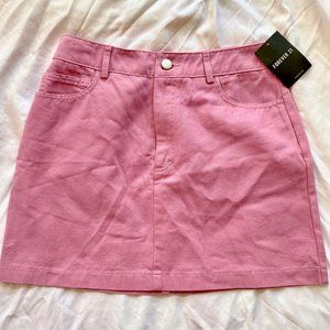 Forever 21 rose pink denim pencil skirt